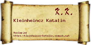 Kleinheincz Katalin névjegykártya