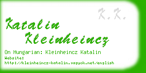 katalin kleinheincz business card